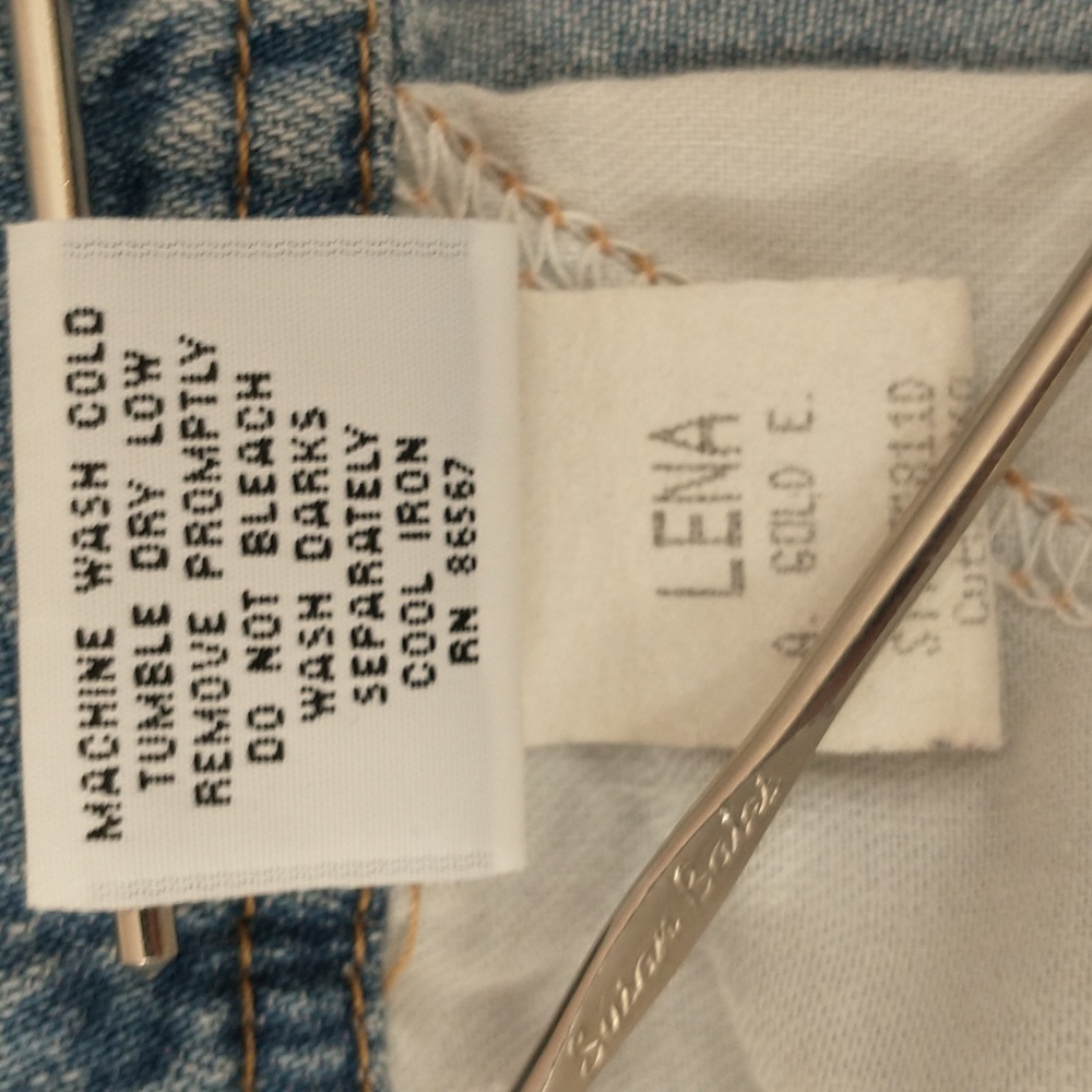 Vintage Denim Overalls 100% Cotton USA made Back Buckle Blue Jeans Lightweight - Picture 10 of 12